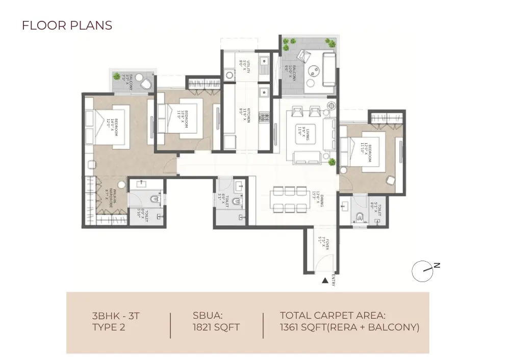 assetz ren&rei 3 bhk floor plan
